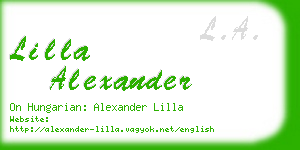 lilla alexander business card